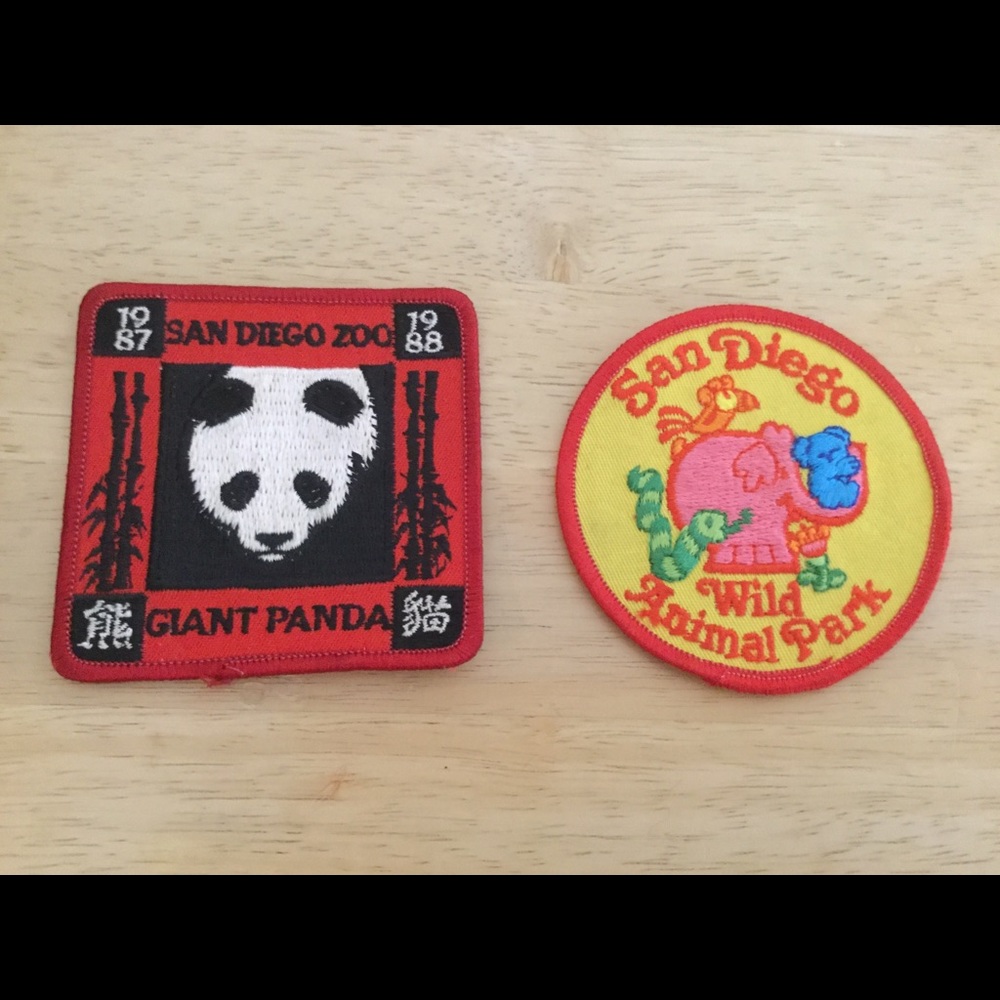 Vintage San Diego Zoo / Wild Animal Park Patches